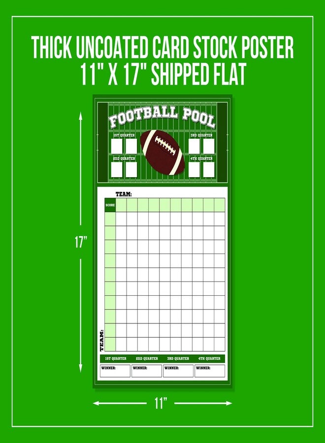 Pink Pixie Studio Football Big Game Betting Pool Box Squares Scoreboard Bowl Office Party Game Supplies Decorations (3-11x17" Games) - Image 2